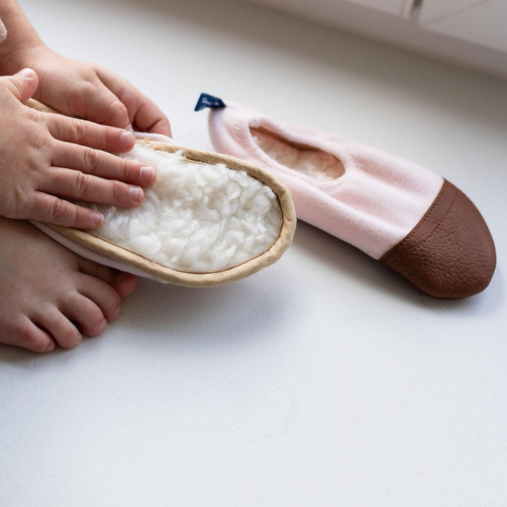 Les Pas Petits Velours Pyjama Rose Pâle