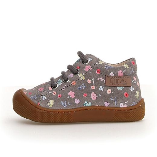 Naturino Barefoot Orec Lacets Fleurs Multi Gris