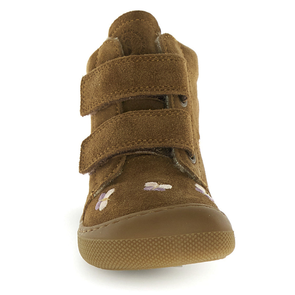 Naturino Barefoot Vont Velcros Suede Wool Butterfly Brown