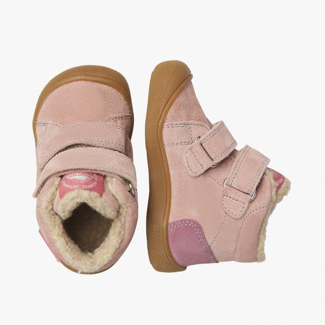Naturino Barefoot Spinni Tex Wp de ante y lana, color magnolia