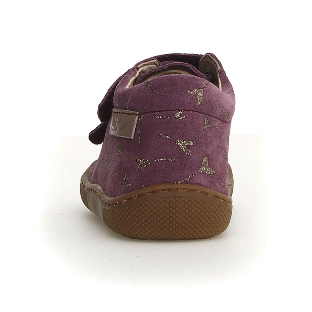 Naturino Barefoot Orec Velcros Suede Glitter Flower Hearth Magnolia