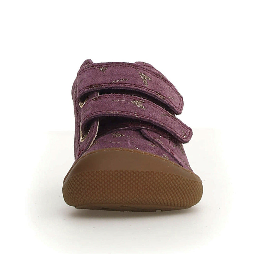 Naturino Barefoot Orec Velcros Suede Glitter Flower Hearth Magnolia