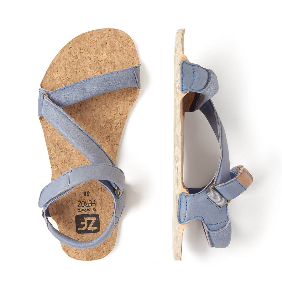Zapato Feroz Adulte Oliva Azul Piel