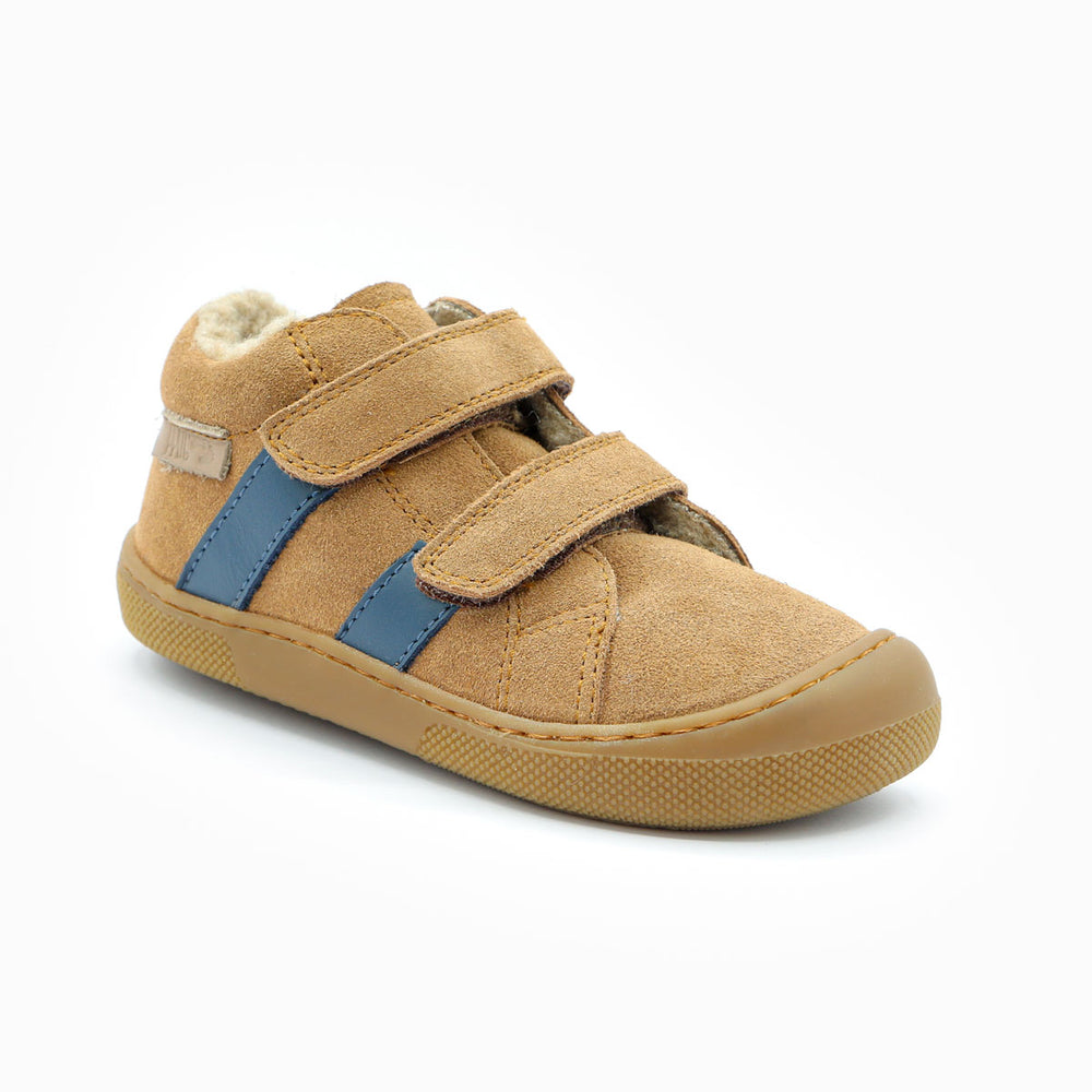 Naturino Barefoot Grimby Velcros Wool Brown Indigo
