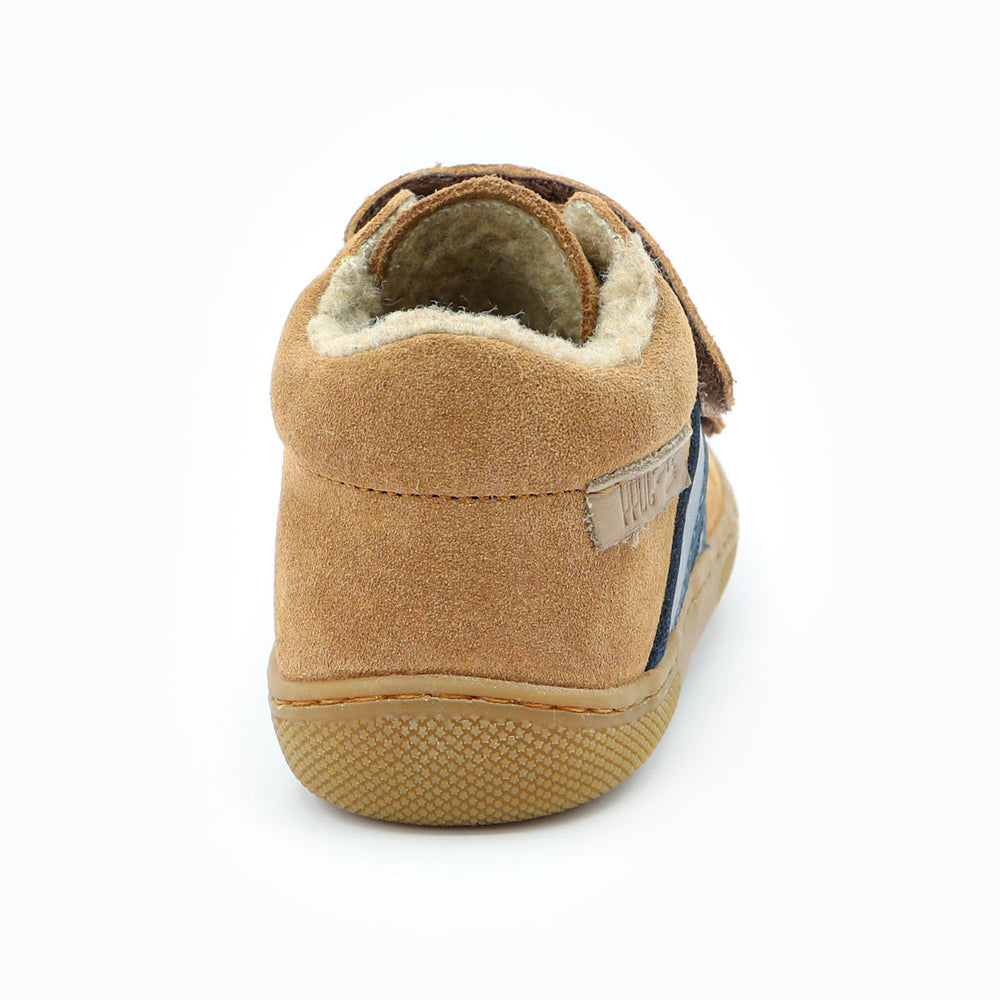 Naturino Barefoot Grimby Velcros Wool Brown Indigo
