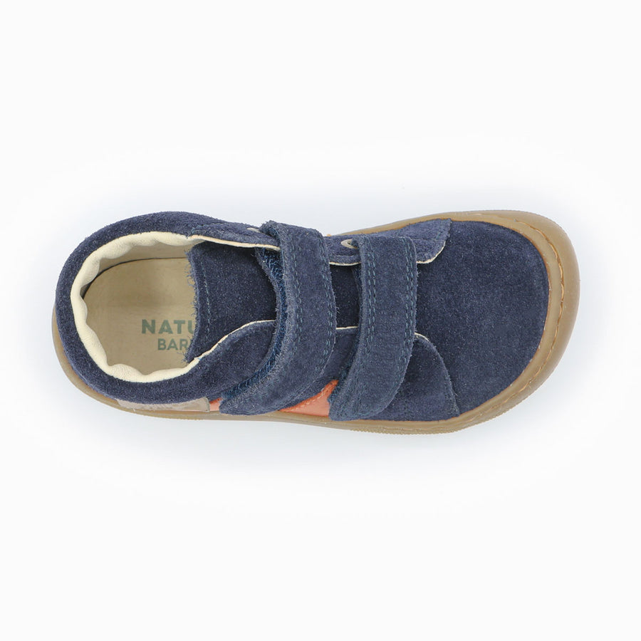 Naturino Barefoot Grimby Velcros Navy Dark Orange