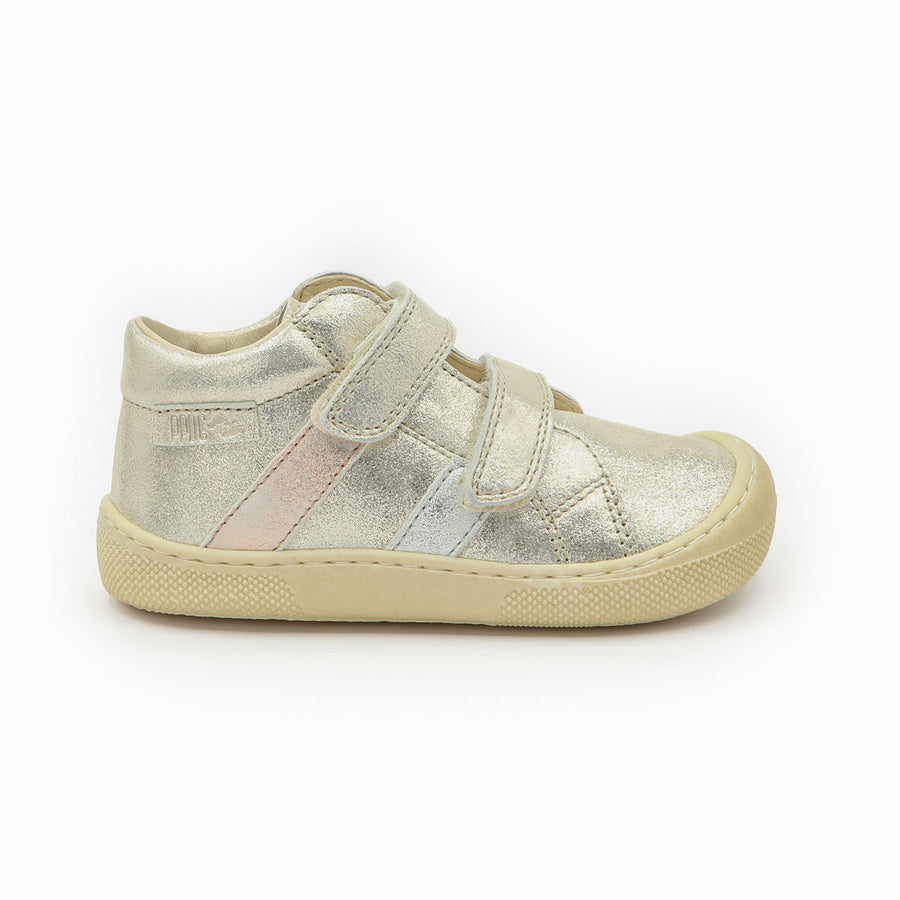 Naturino Barefoot Grimby Velcros Platinum Silver Cipria
