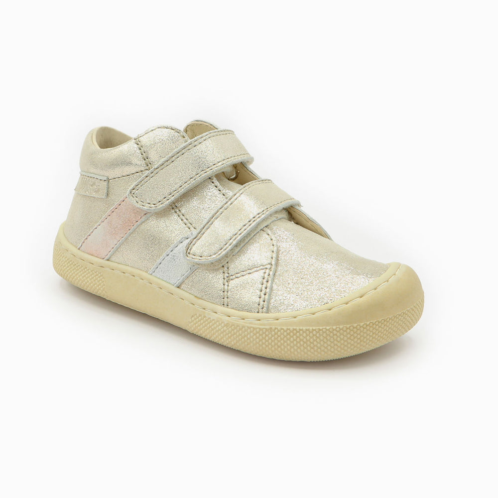 Naturino Barefoot Grimby Velcros Platinum Silver Cipria