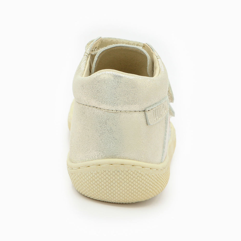 Naturino Barefoot Grimby Velcros Platinum Silver Cipria