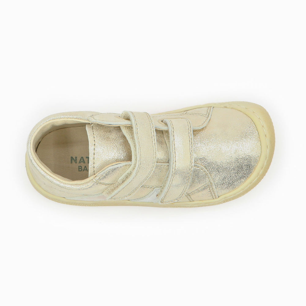 Naturino Barefoot Grimby Velcros Platinum Silver Cipria