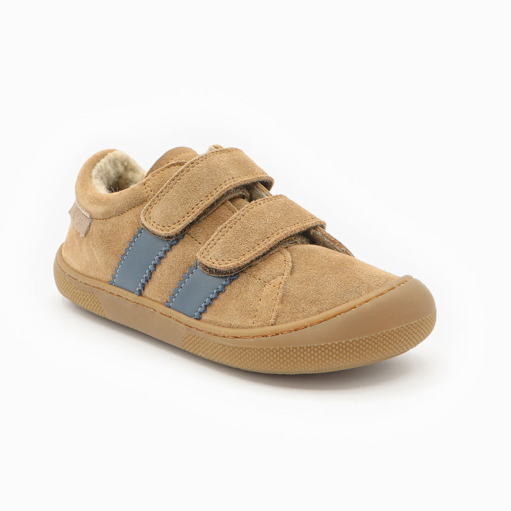 Naturino Barefoot Grimby Velcros Wool Brown Indigo