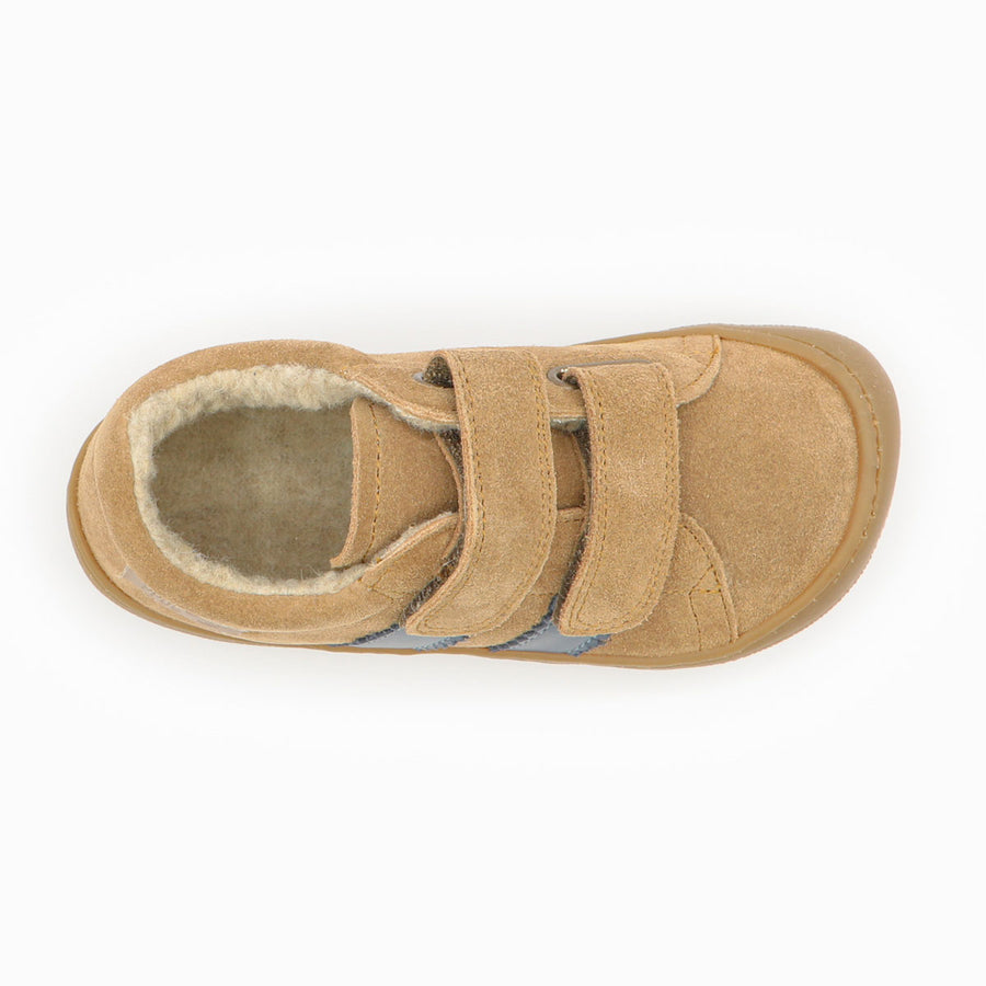 Naturino Barefoot Grimby Velcros Wool Brown Indigo