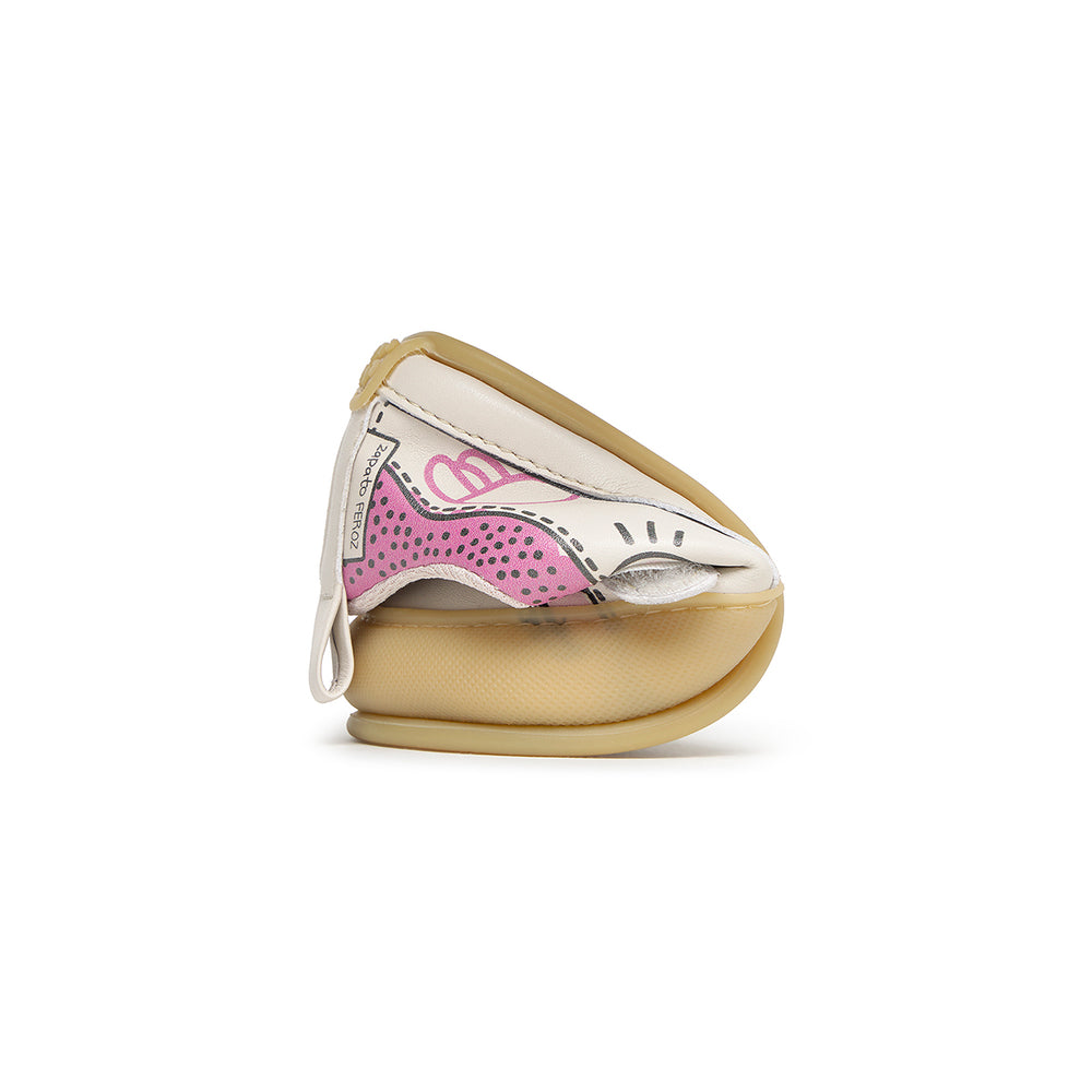 Zapato Feroz Féroces Paterna Comic Rosa Beige