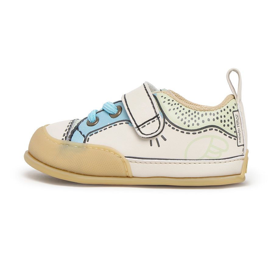 Zapato Feroz Féroces Paterna Comic Verde Beige