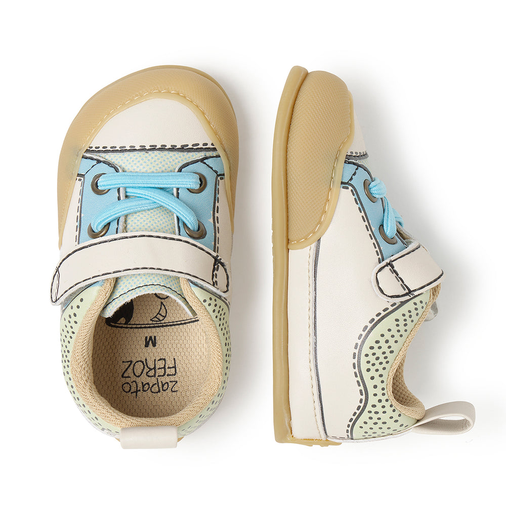 Zapato Feroz Féroces Paterna Comic Verde Beige
