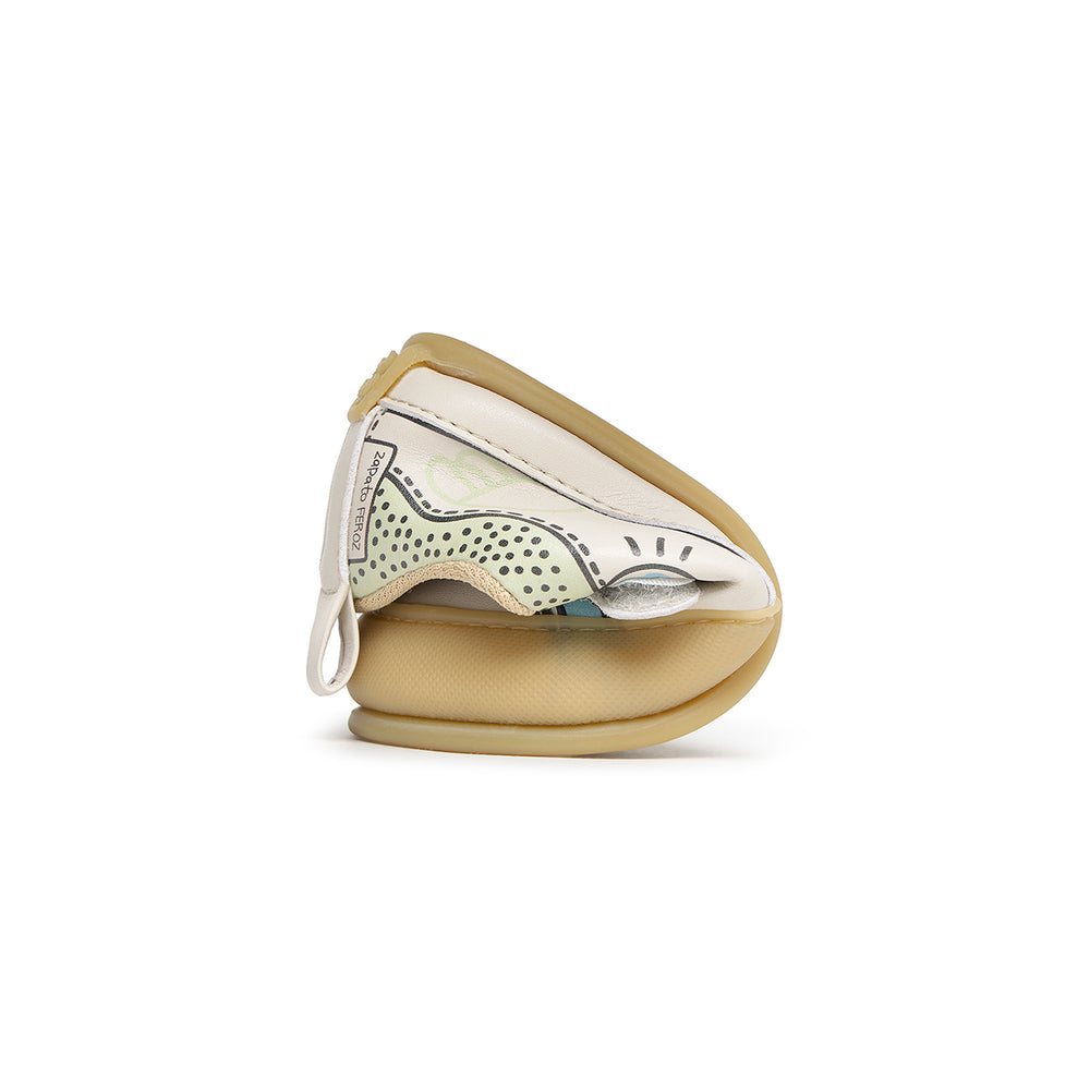 Zapato Feroz Féroces Paterna Comic Verde Beige