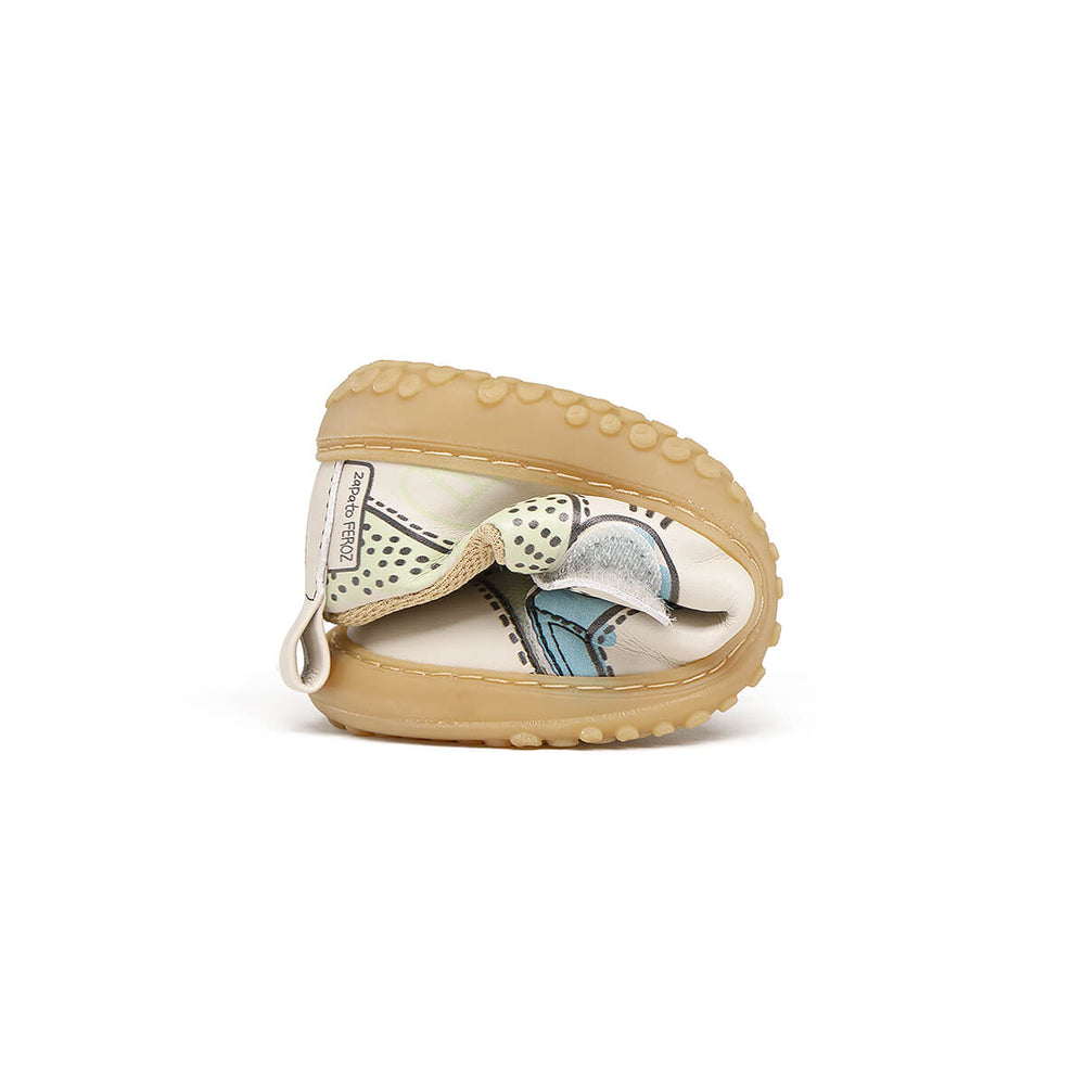 Zapato Feroz Rockers Paterna Comic Verde Beige
