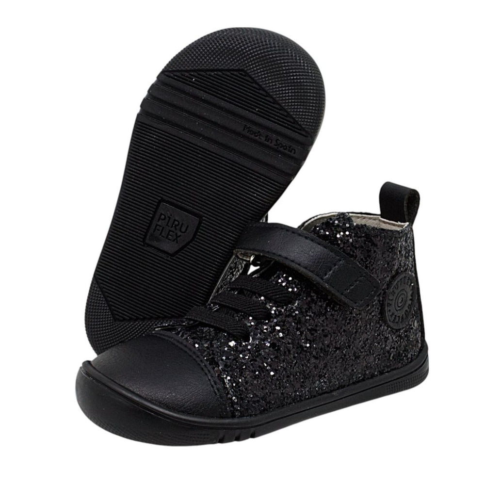 Piruflex Boots Laces Bloom Glitter Black