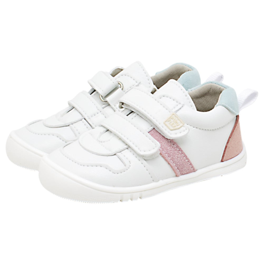 Piruflex First Sport Serraje Blanco Rosa