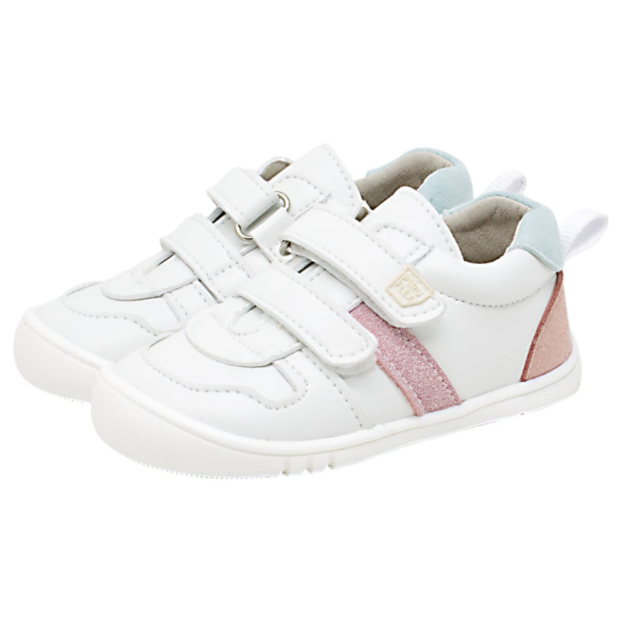 Piruflex First Sport Serraje Blanco Rosa