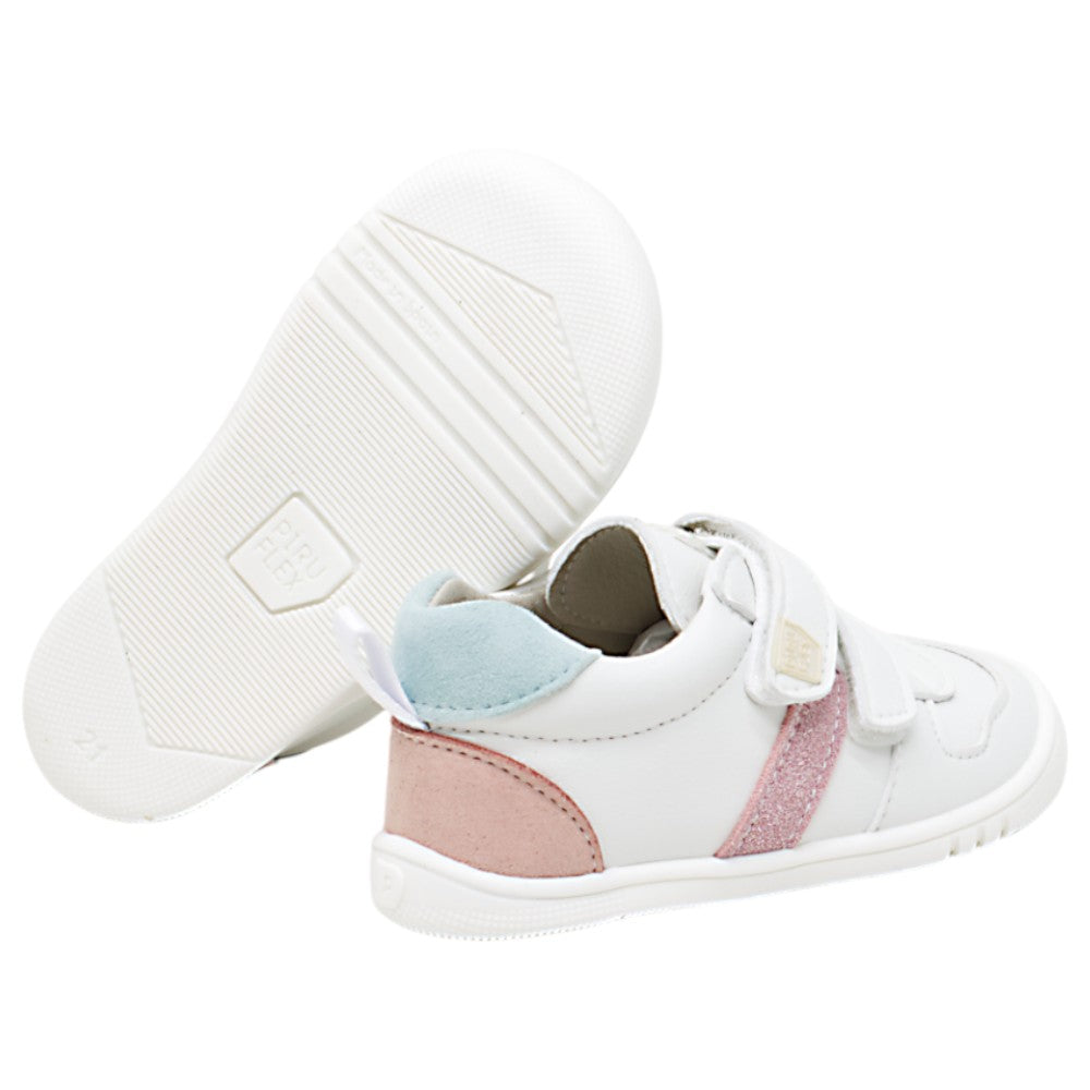 Piruflex First Sport Serraje Blanco Rosa