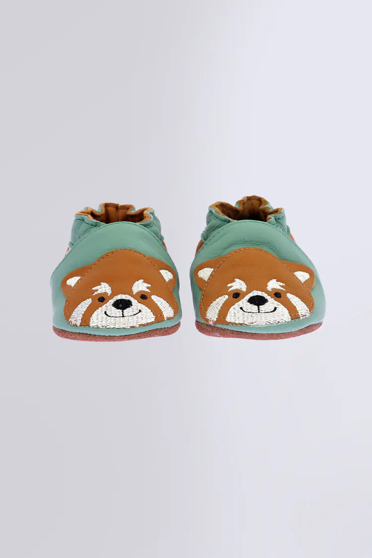 Robeez Chaussons Gingerbear Vert Camel