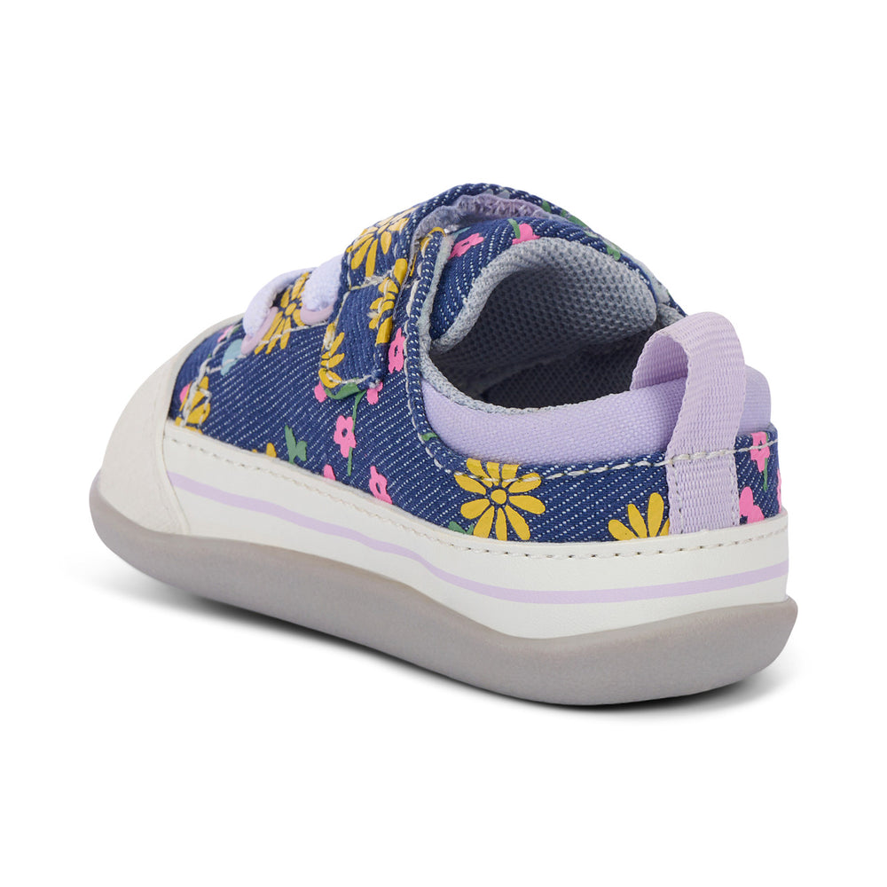 See Kai Run First Walker Stevie Blue Denim Floral