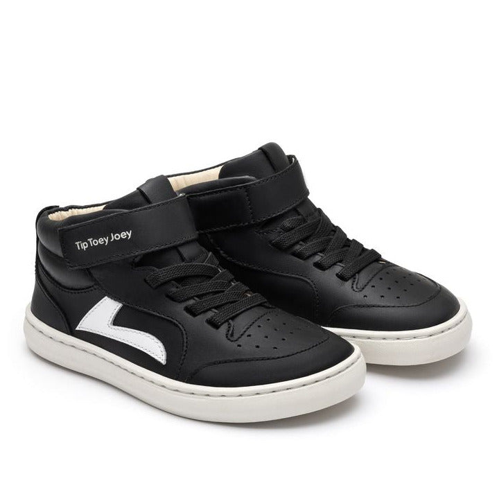 Tip Toey Joey Kidos Landy High Top Black White
