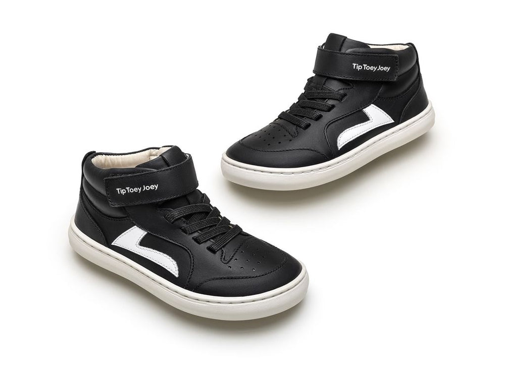 Tip Toey Joey Kidos Landy High Top Black White