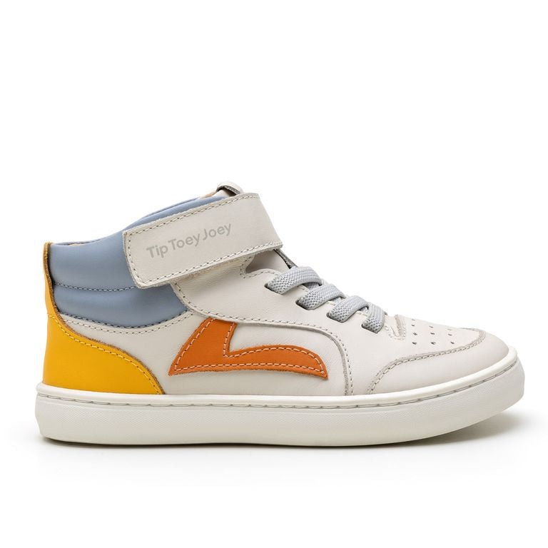 Tip Toey Joey Kidos Landy High Top Tapioca Tangerine Caja