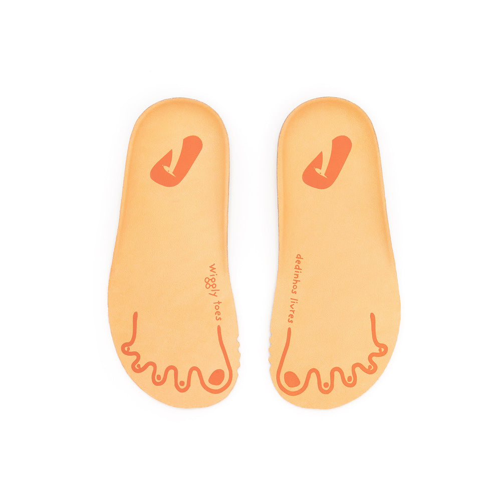 Tip Toey Joey Kidos Outline Tapioca Ivory Suede Blue Tang