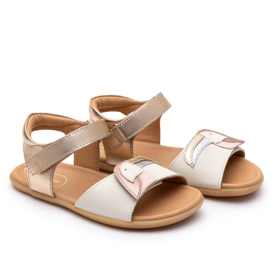 Tip Toey Joey Kidos Toucan Metalic Salmon White Dream Sterling Silver