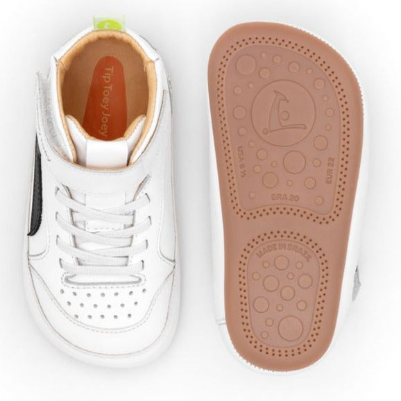 Tip Toey Joey Primeiros Landy Hight Top White Black