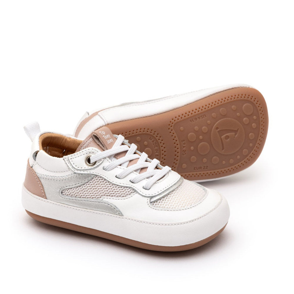 Tip Toey Joey Primeiros Sneakers Step White Pink Dream Sterling Silver