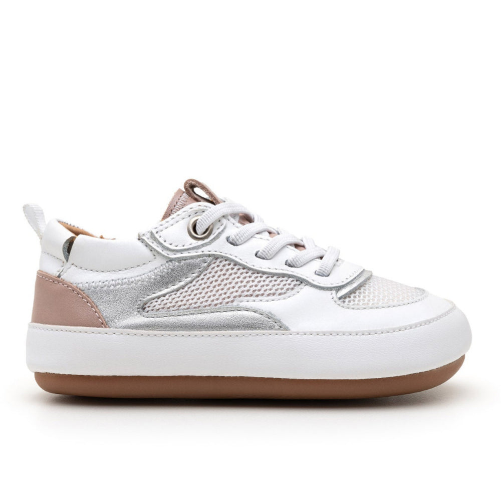 Tip Toey Joey Primeiros Sneakers Step White Pink Dream Sterling Silver