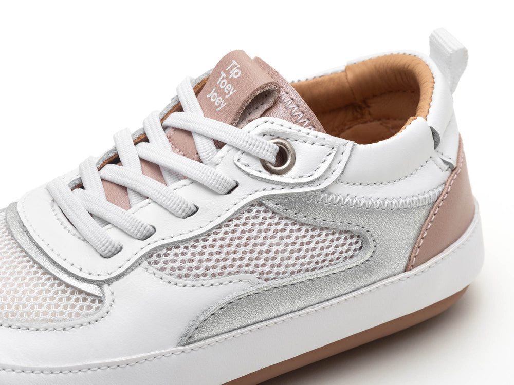 Tip Toey Joey Primeiros Sneakers Step White Pink Dream Sterling Silver