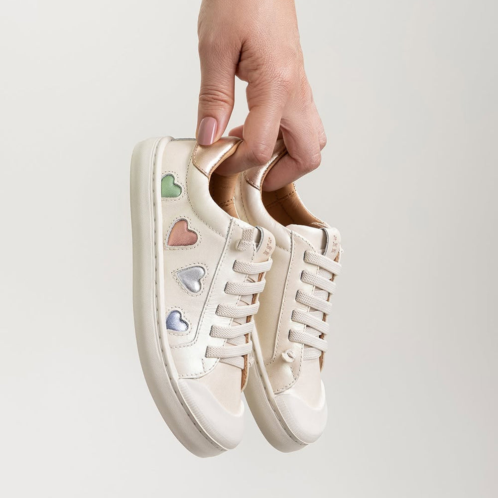 Tip Toey Joey Kidos Sneakers White Dream Sterling Silver Rose Gold