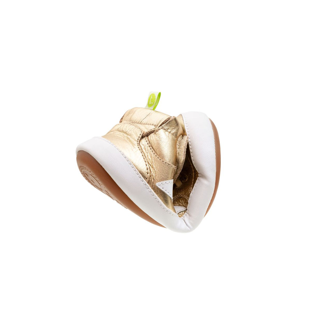 Tip Toey Joey Primeiros Landy High Top Metal Gold White