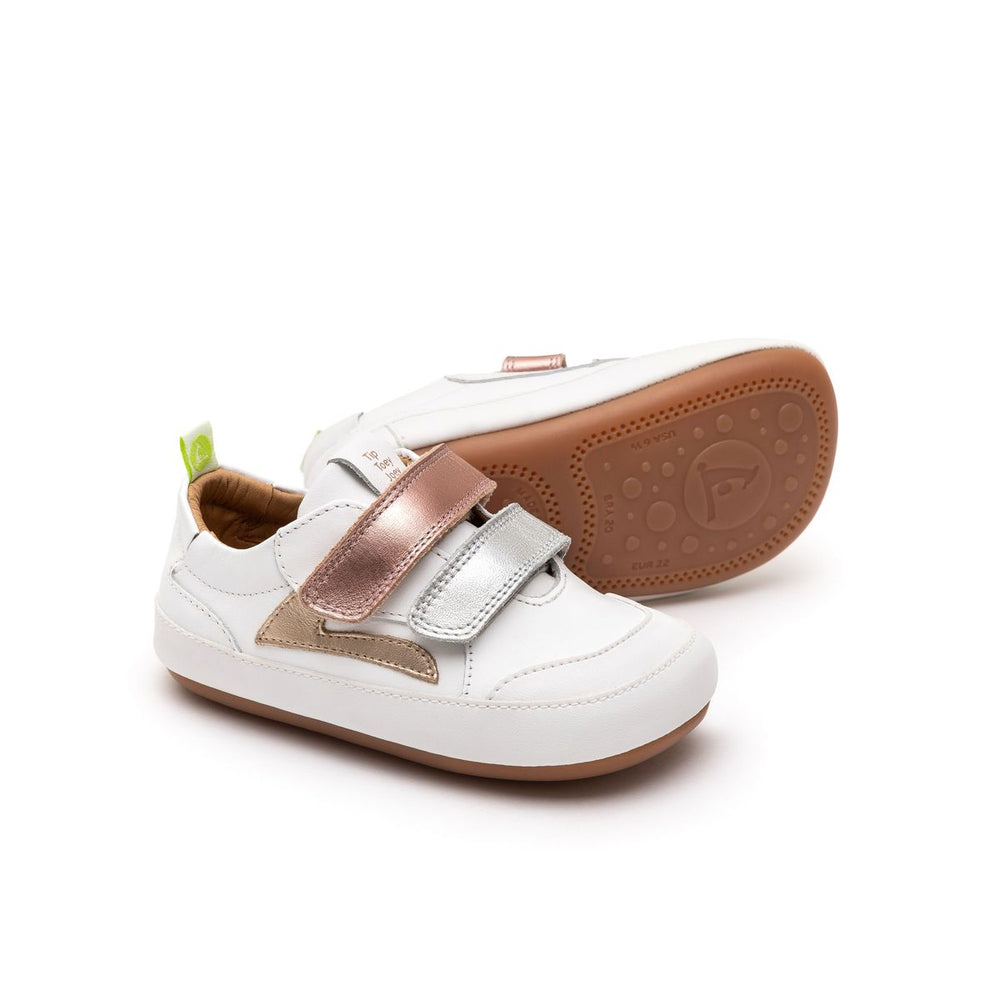 Tip Toey Joey Primeiros Landy White Sterling Silver Rose Gold