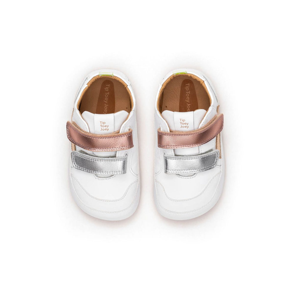 Tip Toey Joey Primeiros Landy White Sterling Silver Rose Gold