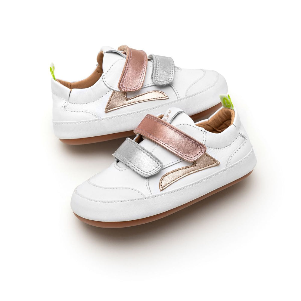 Tip Toey Joey Primeiros Landy White Sterling Silver Rose Gold