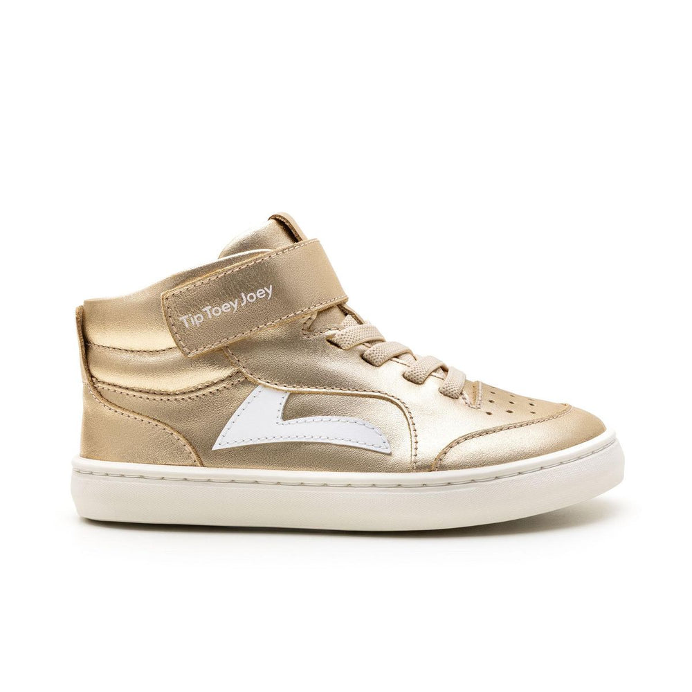 Tip Toey Joey Kidos Landy High Top Metal Gold White