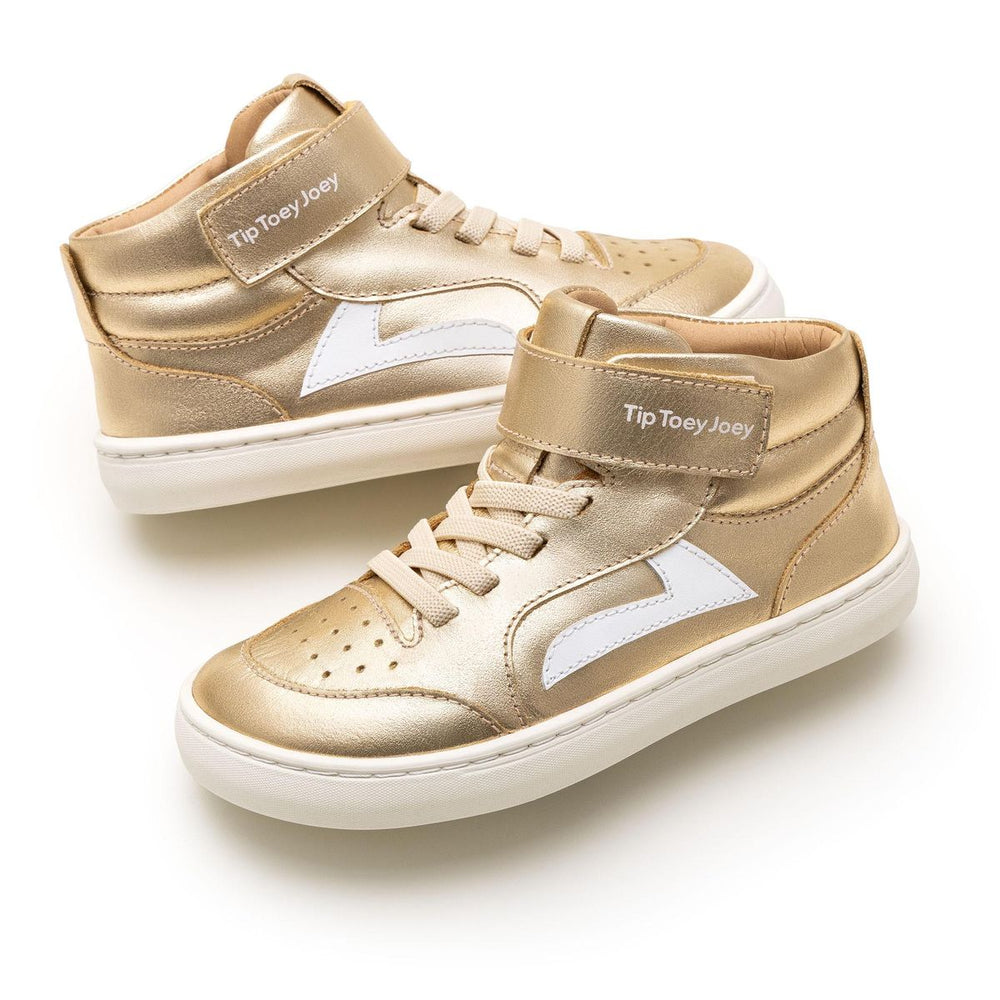 Tip Toey Joey Kidos Landy High Top Metal Gold White