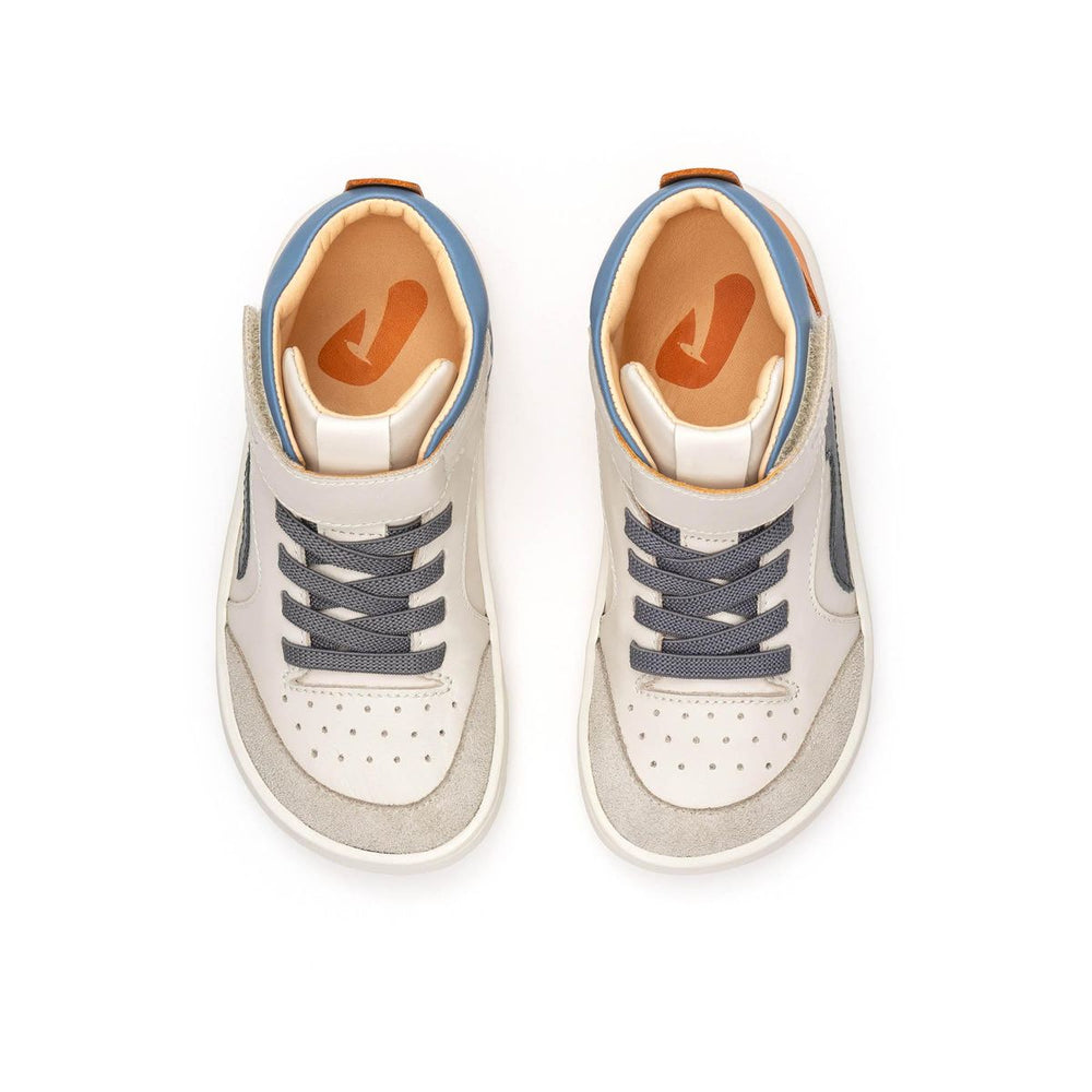 Tip Toey Joey Kidos Landy High Top Tapioca Slate Blue Tangerine