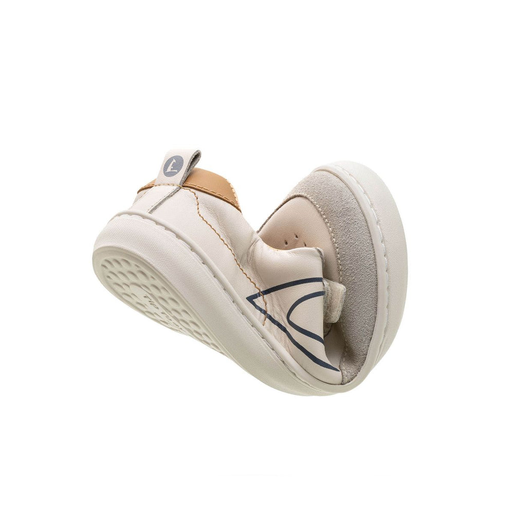 Tip Toey Joey Kidos Outline Tapioca Ivory Suede Hay