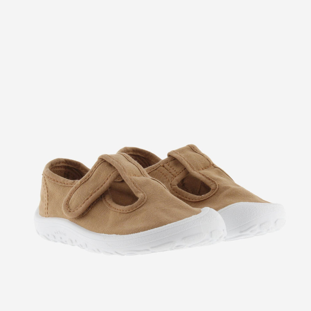 Victoria Barefoot Bosco Sandalia Lona Caramelo