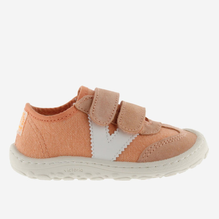 Victoria Barefoot Bosco Velcros Lona Naranja