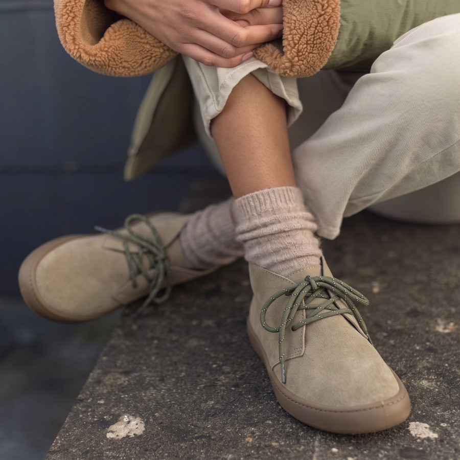Victoria Olmo Barefoot Adulte Safari Serraje Beige