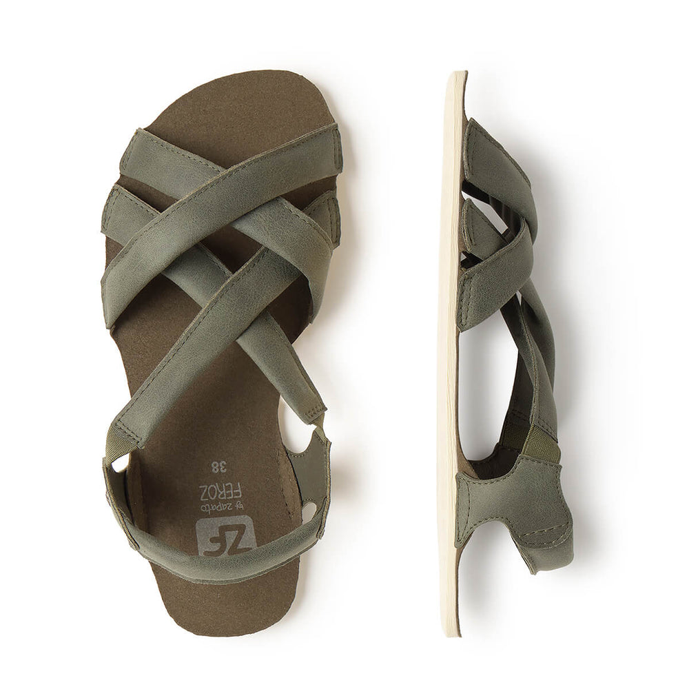 Zapato Feroz Adulto Meliana Kaki Serraje