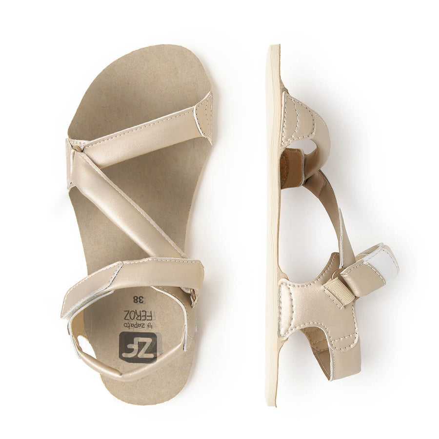 Zapato Feroz Adulto Oliva Oro Microfibra